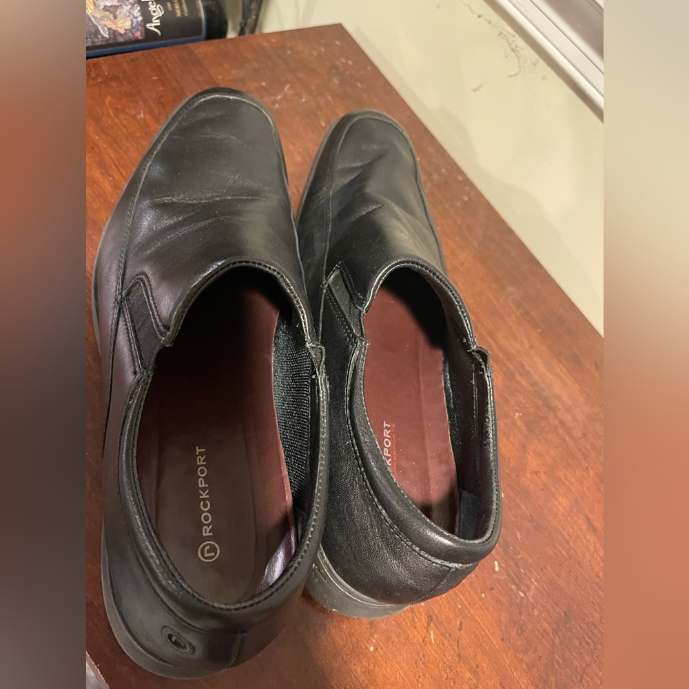 Men’s rockport black leather Aderner shoes size 11 1/2 - Picture 5 of 7